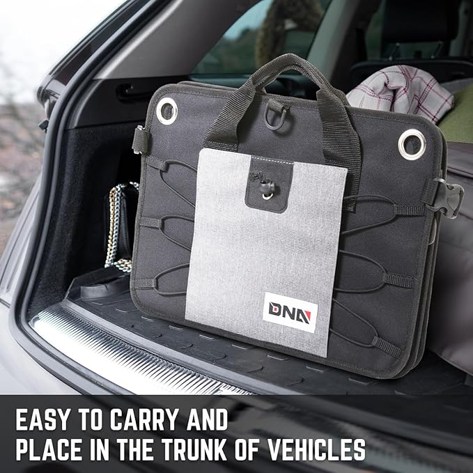 DNA Motoring Trunk Organizer for Car, 70L Large Capacity Foldable Trunk Organizer, Multi Compartment Car Trunk Organizer