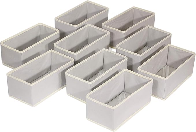 DIOMMELL Foldable Cloth Storage Box Closet Dresser Drawer Organizer Fabric Baskets Bins Containers Divider for Clothes Underw