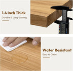 Vivelove Elm Floating Shelves for Wall Solid Wood, 24 Inches Long Rustic Wall Shelf with Invisible Bracket for Living Room Be
