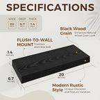 Dreamland 20 Inch Long Floating Shelves in Black,6.7 Inch Deep Floating Shelf for Wall,Large Display & Storage Shelf, Wall Sh
