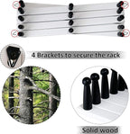 WEBI Accordion Wall Hanger,Expandable Wooden Hat Rack for Wall Mounted Coat Rack,Accordion Hat Hooks Holder for Baseball Caps