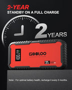 GOOLOO GT3000 Jump Starter, 65W Quick Charge, 3000A Battery Jumper Starter Portable, 12V SuperSafe Lithium Battery