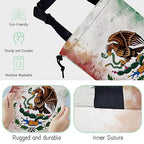 Vintage Mexico Flag Car Trash Bag,Hanging Drawstring Car Garbage Bag,Waterproof Canvas Car Back Seat Organizer with Adjustable Buckle,for Vehicles,SUVs,Camping,Road Trips
