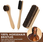 10 PCS Leather Care Kit - Horsehair Brushes,Saddle Soap,Waterproofing Wax,Mink Oil Conditioner,Polishing Cloth,Microfiber clo