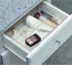 iDesign Expandable Vanity Drawer Organizer, The Clarity Collection – 11.25” to 18.5”, Clear (Pack of 6)