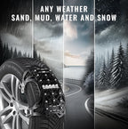 VaygWay Car Snow Tire Anti-Slip Chains - All Season Black Upgraded - Emergency Vehicle Tire Chains for Cars, SUVs, & Trucks (