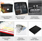 File Box Fireproof Document Box with Lock, Document Safe File Storage Organizer Boxes for Next of Kin Estate Planing Organize