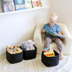 NaturalCozy Storage Cubes 9”x9”x7”Cotton Rope Woven Baskets for Organizing 3-Pack | 9 Inch Cube Storage Bin | Small Basket fo