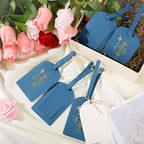 Amylove Bulk Luggage Tags Wedding Favors Adventure Begins Luggage Tags for Guests Travel Tag for Suitcase Bridal Gift 24 Pack