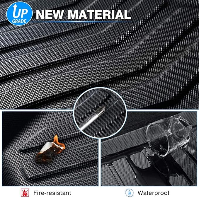 KUST Custom Fit Floor Mats for 2019-2025 Cadillac XT4 Accessories All Weather Floor Liners Rubber 1st & 2nd Row Black Non-Slip High Edge
