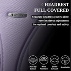 Coverado Car Seat Covers Full Set, 5 Seats Front Seat Cover and Back Seat Covers for Cars, Automotive Seat Covers Leather Wat