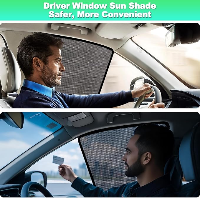 2011-2023 4Runner Window Shades -Car Window Shade for Baby and Driver, Breathable Mesh Car Privacy Curtains for Side Windows, UV Protection and Heat Insulation for Road Trips, Napping