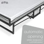 Milliard Deluxe Presidential Folding Bed with Mattress for Adults, Twin Size, Portable Foldable Bed with Bonus Pillow and Bla