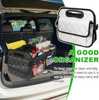 Car Trunk Organizer, Multi-Compartment Auto Trunk Storing Bag with Pockets, Collapsible Organizer and Storage for Sedans, SUVs,