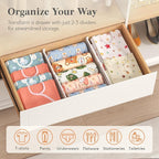 Lifewit 5" Tall 12 Pack Drawer Dividers, 30-47cm/11.5-18.5" Expandable Drawer Divider for Clothes, Adjustable Dresser Drawer 