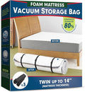 Vacuum Mattress Bag for Memory Foam and Latex - Sealed for Easy Movement, Transport and Storage (Twin/Twin-XL)