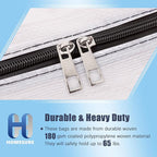 HOMESURE 12 Pack Large Strong Moving Bags with Zippers & Carrying Handles - Water-Resistant - Heavy Duty Storage Tote for Spa