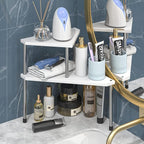 Weenson Bathroom Counter Organizer Over Sink for Toiletries Makeup, Kitchen Countertop Organizer Spice Rack for Salt, 2-Tier 