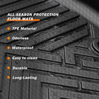 KUST Floor Mats for 2012-2016 Ford F250 F350 F450 Super Duty Crew Cab, TPE Rubber All Weather Floor Liners for F250 Accessories Car Mats Front Rear 2 Rows Set High Edge