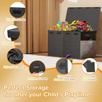 Large Toy Box Chest, Collapsible Sturdy Toy Storage Organizer Boxes Bins Baskets Dinosaur Kids Toy Chest Bin with Lids for Bo