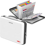 Fireproof Document Organizer, Expanding File Organizer with 13 Pockets, Portable Fireproof Document Box Hard-Shell Document O