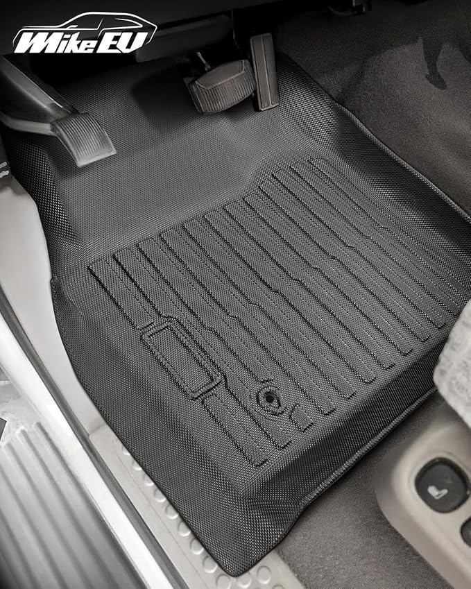 All-Weather Floor Mats for Ford F-250/F-350/F-450 1999-2007 (Only for Crew Cab) Super Duty - Heavy-Duty Rubber Front & Rear Row, Non-Slip Design - Not for 2nd Row Captain Seats with Center Console