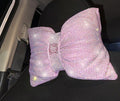 Fashion Car Ultra Bling Steering Wheel Cover with Sparkly Diamond Rhinestones, Gorgeous Accessory with Anti Slip Lining Extra Bling Especially Shiny Cat Exotic Universal (Pillow Purple)