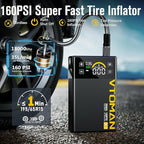 VTOMAN X3 Jump Starter with Air Compressor, 3500A Portable Car Battery Jumper Starter (9L Gas/8.5L Diesel Engines) with