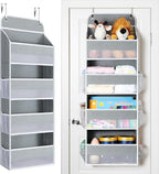 Yecaye Over The Door Organizer, Heavy Duty Hanging Organizers and Storage with 4 Large Capacity Pockets, Swing-Proof Behind T