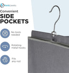 Handy Laundry Hanging Closet Organizer - 6 Shelf Storage for Clothes, Sweaters, Shoes & Accessories - Space-Saving Wardrobe S