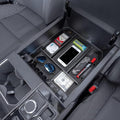 JDMCAR Center Console Organizer Compatible with 2022-2025 2026 Toyota Tundra Accessories and 2023-2026 toyota sequoia Armrest Secondary Storage Box ABS Material with Non-Slip Mats (Black Trim)