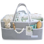 Lily Miles Baby Diaper Caddy Organizer - Large Tote Bag for Newborn essentials Boy or Girl - Baby Shower Basket - Nursery Mus