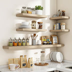 36 Inch Floating Shelves, 3D Textured Wood Grain, 36"x9.25"x1.5" Inch Deep Floating Shelves for Wall, Wooden Shelves for Bath