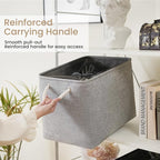 Large Storage Baskets- 16x12x12 inch Storage Bins for Shelves and Closet Organizing, Foldable Fabric Bin for Home Organizatio