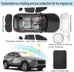 TINGLU Window Shades for Mazda CX-30 2019-2025 2026 Accessories Car Side Full Windows Rear Triangular Windshield Sun Shade Sun UV Rays & Privacy Protection for Camping,Napping,and Relaxing 8PCS