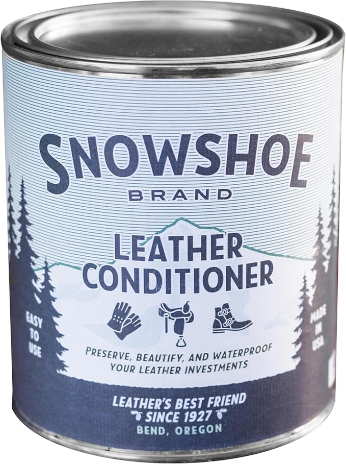 Snowshoe Leather Conditioner, Made in USA Since 1927 - Protect, Condition, Restore & Waterproof - Leather Conditioner for Fur