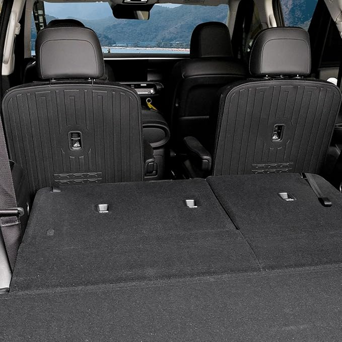 Second Row Backrest Mat for 2026 Hyundai Palisade 7 Seat (Gas/Hybrid), All Weather TPE Seat Back Cover Protection Durable Kick Mats for 2026 Hyundai Palisade Accessories