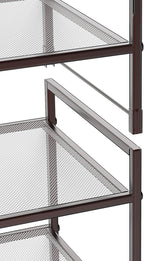 Simple Houseware 3-Tier Stackable Mesh Shoe Rack, Bronze