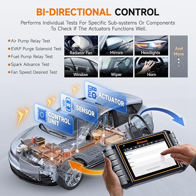 FOXWELL NT710 fit for Mercedes-Benz OBD2 Scanner, Full System Diagnostic Scan Tool, Bidirectional Control, All Free Resets