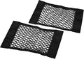 Universal Mesh Cargo Net Storage Net Wall Sticker Organizer Pouch Bag Storage Mesh Net for Car Trunk Storage Add On Organizers for Car Truck (15" x 9.5" (2 Packs))