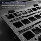 Car Visor Organizer MOLLE Panel, Auto Modular Storage Shelf MOLLE Panel with Mounting Straps, Rigid Tactical Gear Storage Rack EDC Pouch Tool for Most Vehicle Sun Visors (Visor Panel)