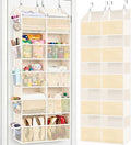 Over The Door Organizer 5 Tiers, Extra Large Behind Door Storage of 10 Compartments, 80 lbs Weight Capacity Hanging Storage O