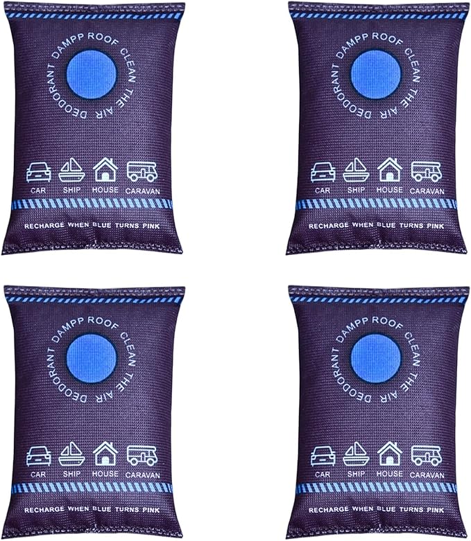 Reusable Dehumidifier Bags, Car Moisture Absorber for Windows Interior, Portable Condensation Prevention for Wardrobe,