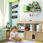Green Mountain Tonie Shelf - Wall Mounted Tonies Shelves for Toniebox, Magnetic Wood Display Floating Shelves for 8-14 Tonie 
