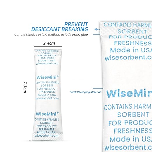200Pcs 5g Desiccant Packs, Premium Silica Gel Packets, Food Safe Desiccant for Storage, Moisture Absorbers Pack