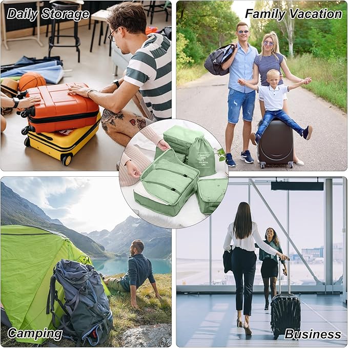 Packing Cubes for Travel-10 Set Luggage Organizer Bags for Family, Mesh Breathable Packing Cubes for Suitcases Durable Travel