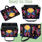 Reusable Grocery Bags Heavy Duty Shopping Bags Foldable Large Tote Bags with Long Handles & Hard Bottom