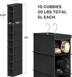 Simple Houseware 10 Shelves Closet Hanging Shoe Organizer, Black