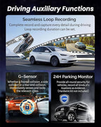 4K Rear View Mirror Camera with Carplay&Android Auto,12" Mirror Dash Cam Front and Rear with Voice Control for Cars&Trucks,Sm