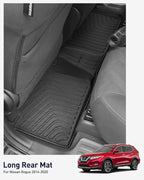 for Nissan Rogue Floor Mats 2014-2020, Full Set All Weather Floor Cargo Liners Trunk Backrest Back Seat, Car Carpet Rubber Interior Accessores 2019 2018 2017 2016 2015 Not Sport